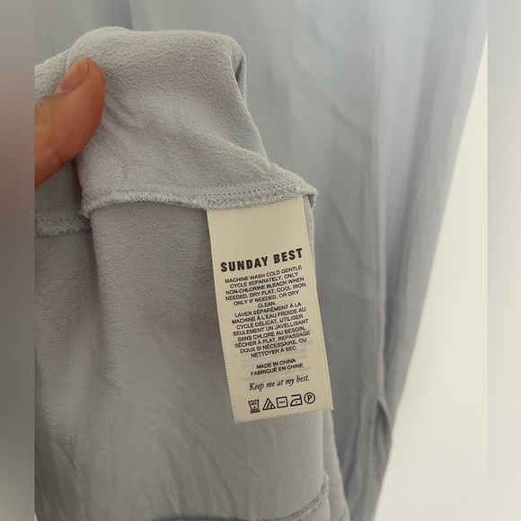 Aritzia Sunday Best Viola Midi Dress in Light Blue - Picture 8 of 14